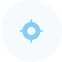 Light blue target with a white circle around it.