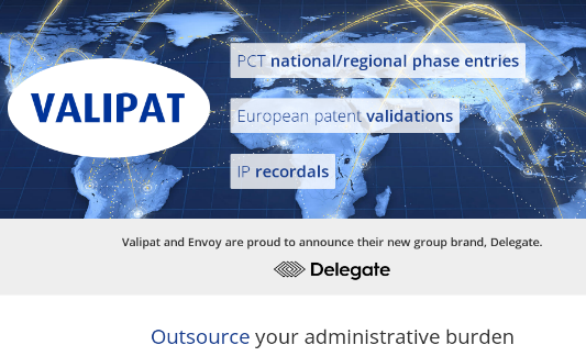 A page from Valipat's website with a world map and various sentences on the screen.